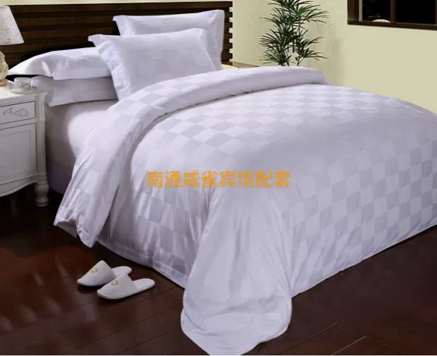 Khách sạn gối bông trắng Bộ đồ giường bằng vải cotton