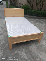 Pine solid wood bed 1 5 m single Double 1 8 hard board shelf 1 2 wooden plain mattress Simmons simple