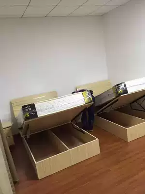 Plate type air pressure box bed storage bed 1 5 wooden bed simple bed Shanghai delivery installation modern simple double