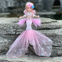 Музыка свет+толстая детская русалка порошка [около 15 см]