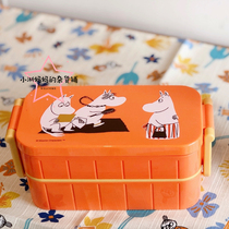 Spot ~ Japanese MOOMIN double layer with chopsticks bento box lunch box 600ml