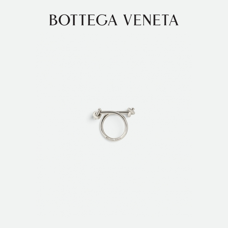 [Gift] Bv Bottega Veneta Men's Metallic Keychain Key Ring Bv Keychain