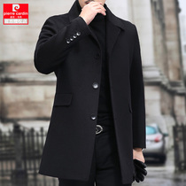 Pilkardan mens clothing autumn and winter the mens business wool the long middle coat thicken in the big coat