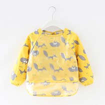 4-year-old childrens rice pocket waterproof large number kindergarten 3-year-old reverse jacket clothes one-year-old half-baby dining enclosure long sleeve 5