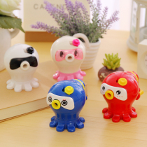 Curl Pen Knife Handschooled Elementary School Kids Cute Cartoon Octopus Turning Pen Knife Pencil Sharpeners Creative Stationery Gift