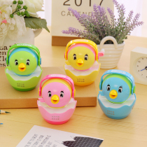 Cute Little Chicken Pencil Sharpening Machine Roll Pen Knife Turning Pen Knife Hand Rocking Students Stationery Supplies Children Small Prizes