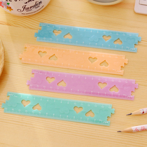 Creative Ruler Template Series Parquet Ruler 15cm Folded Student Stationery Styling Ruler Combinable Styling