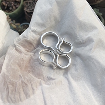 Parrot foot ring handmade sterling silver parrot open foot ring custom suitable for all kinds of parrot activity lettering foot ring