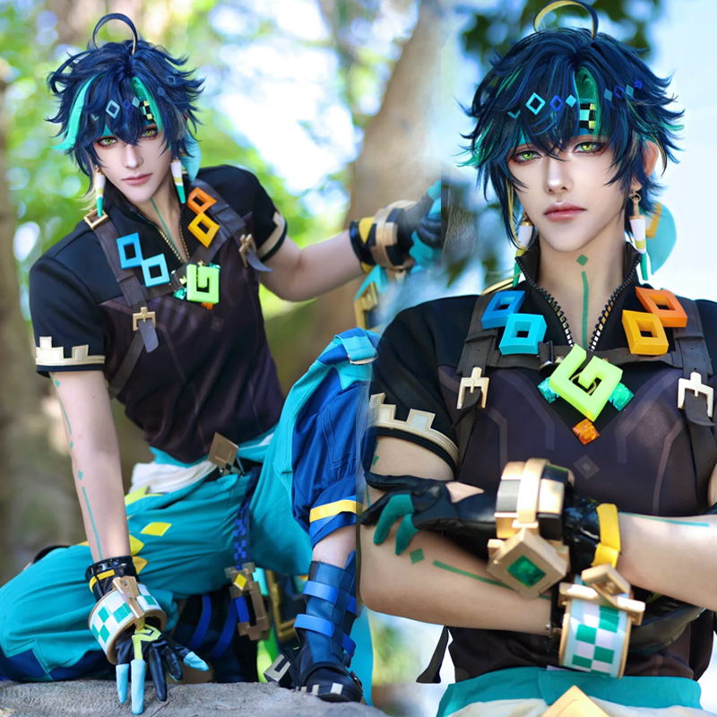 Sen Shenlu Genshin Impact Cosplay Costume Kini Chinnata Satellite Character Wig Props Anime Game Cosplay Clothing