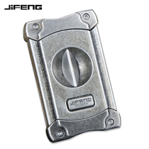 JIFENG cigar V-cut with puncher portable cigar cutter stainless steel knife cigar drill gift box