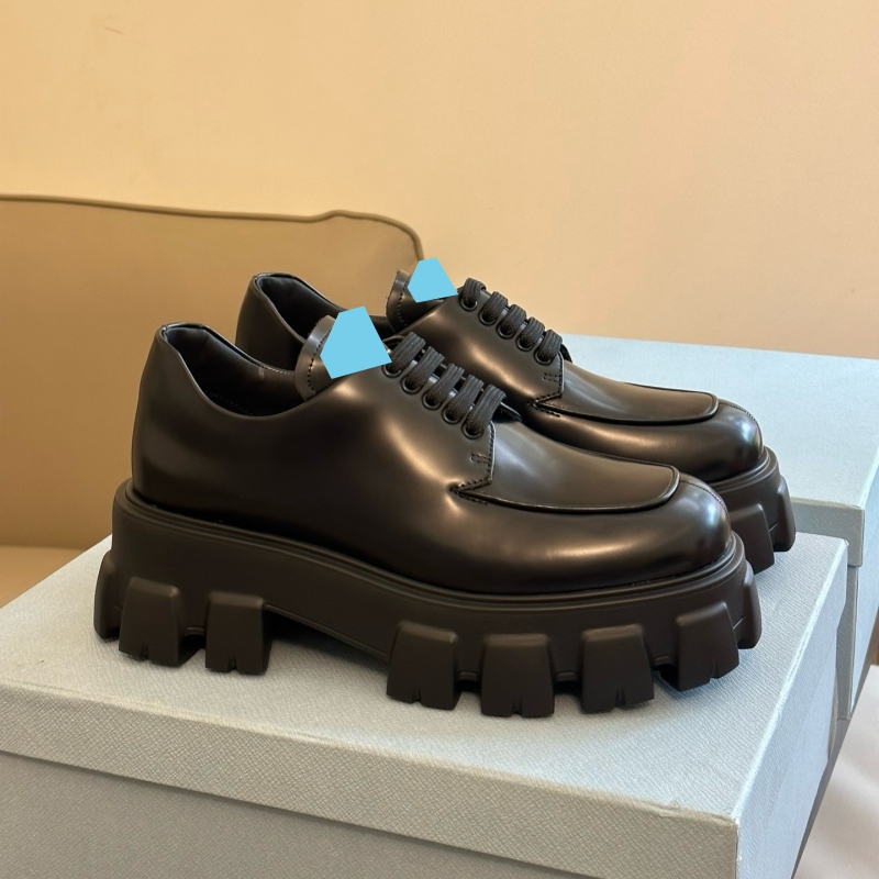 [Su] Liu Wen's Same Style Loafers 2025 British Style Thick-Soled Women's Flats Increased Gear Soles High Heels Platform Soles
