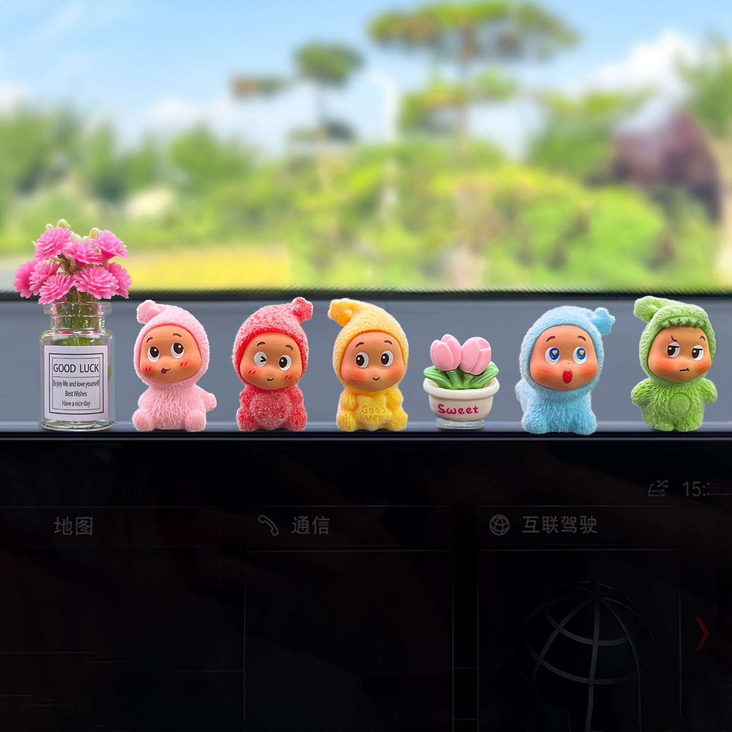 Car Interior Decorations 2026 Trendy New Star-Shaped Figure Cute and Fun Dashboard Ornaments for Girls