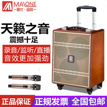 Original Manlong outdoor K song live guitar playing and singing audio monitor three-frequency high-power Bluetooth lever speaker