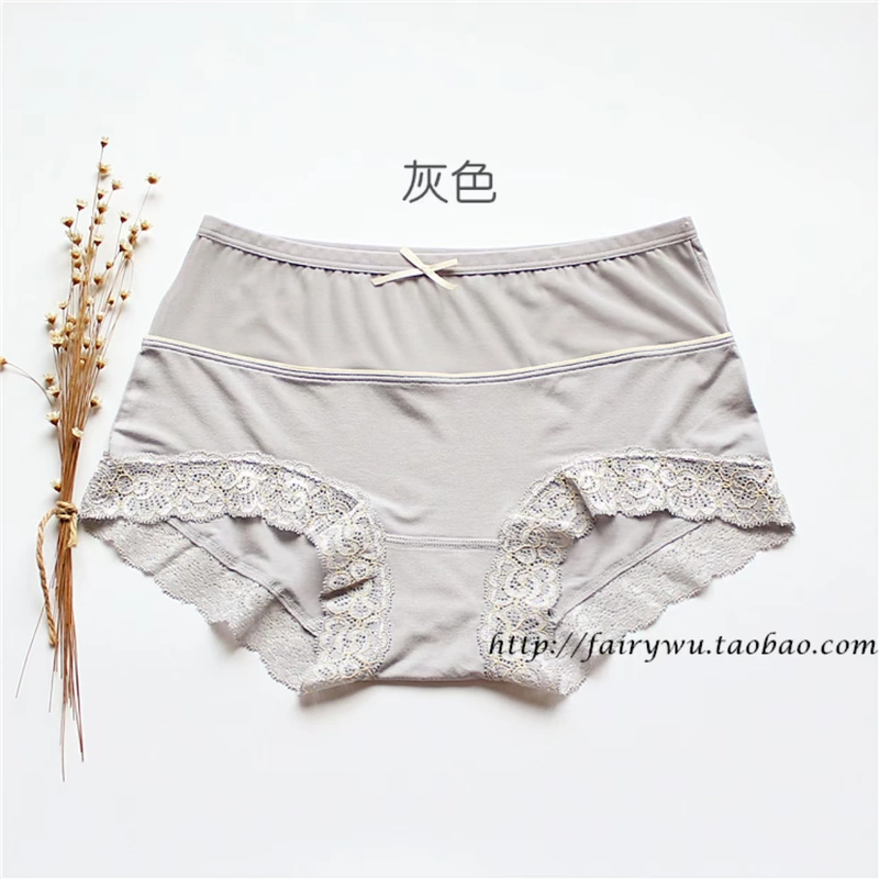 Modal đồ lót nữ ren cao eo tóm tắt quần short kích thước lớn quần short thoáng khí Ying Kang đồ lót nữ K3325 quần lót ren