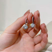 Light and luxurious crystal large water drill Earrings earrings Earrings Female Korea Superior Sense Small minimalist Cool Wind Ear Pendant