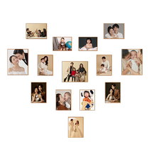 Photo wall photo frame combination wall hanging irregular wall photo wall high-end wall creative photo album wall without punching