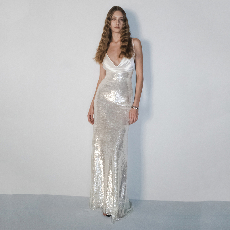 Satqueen Original Design French Elegant Sequin Suspender Dress Birthday Annual Meeting Bridesmaid Bride Evening Dress