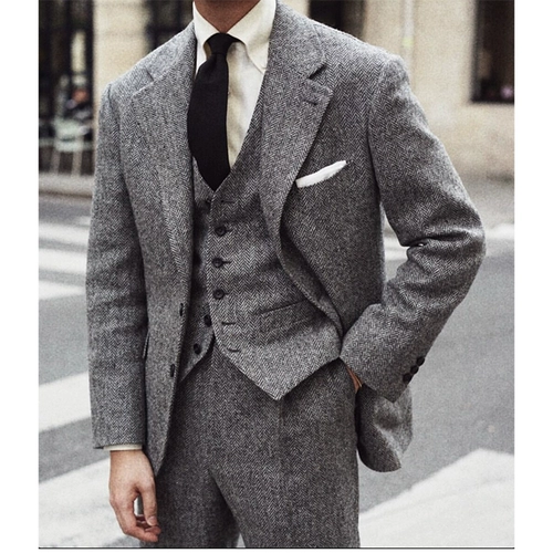 Ретро шерстяной костюм для отдыха, мужская куртка, облегающий крой