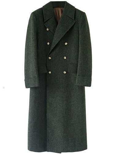 Классическая сверхдлинная демисезонная шерстяная школьная мужская куртка