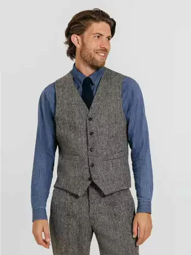 Imaginary, отличный инструмент для многослойного стиля, британский винтажный твидовый твидовый приталенный шерстяной жилет для мужчин