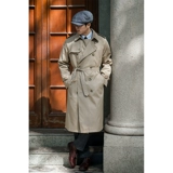 Длинный плащ, ветрозащитная мужская длинная куртка, средней длины, длина макси