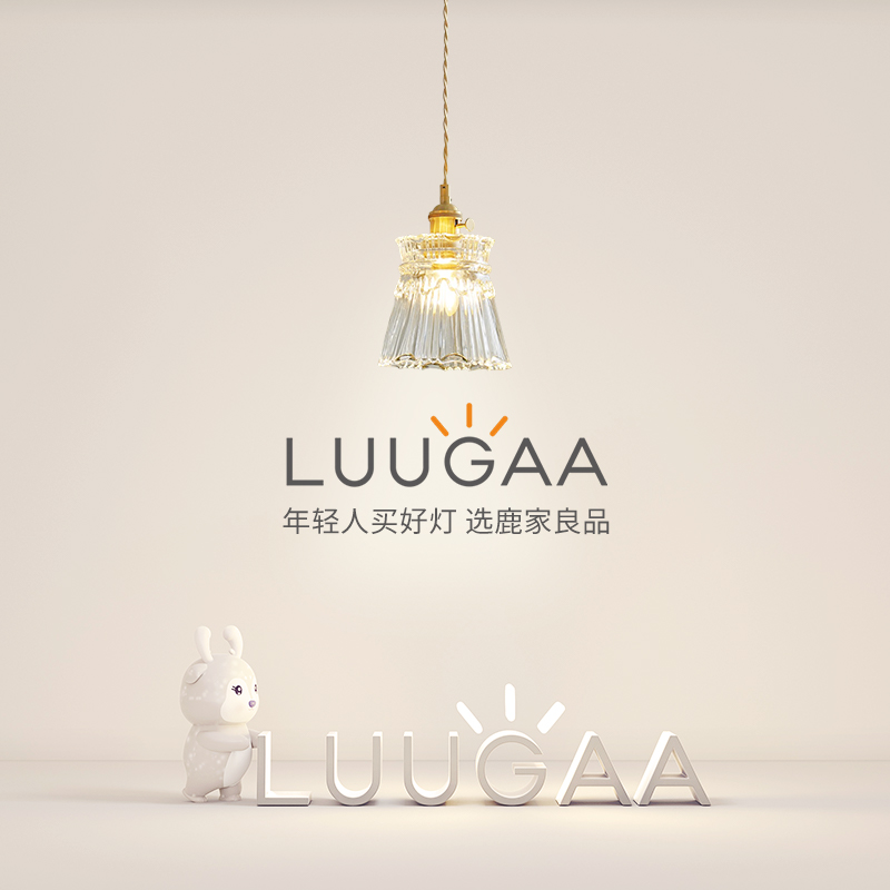 Deer Home Good Products No Pituitary Curtain Water Crystal Light Bedroom Bedside Chandelier Brief Retro Style Modern Creative Light Lavish Light