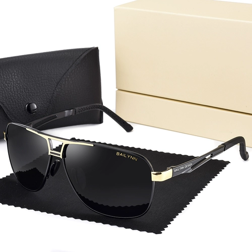 Мужские солнцезащитные очки 2025 г. Новые модные поляризованные солнцезащитные очки для мужчин для вождения в стиле ультрафиолетовой защиты День и ночное использование двойного использования