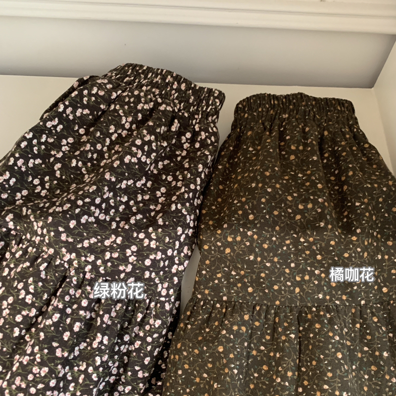 Bonnet- Rural Sweet Style Korean Floral Brushed A-Line Long Skirt C31-9858 Bonnet- Rural Sweet Style Korean Floral Brushed A-Line Long Skirt C31-9858