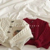 Короткий кашемировый ретро свитер, куртка, подходит для подростков, высокая талия, увеличенная толщина