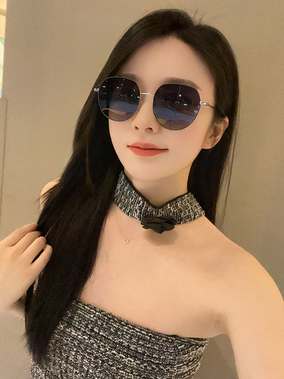 Myopia Sunglasses for Women, High-End Sun Protection, 2026 New Polarized Style, Slimming Effect for Large Faces, Prescription Sunglasses