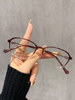 Retro Round Frame Glasses for Young Ladies, Anti-Blue Light, Ultra-Light, Fashionable Optical Frames, Thin and Lightweight, Make the Face Look Smaller, Can Be Fitted with Prescription Lenses