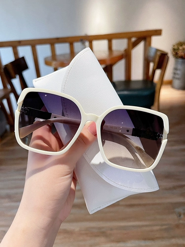 Модные белые солнцезащитные очки на солнечной энергии, защита от ультрафиолета, в корейском стиле, по фигуре