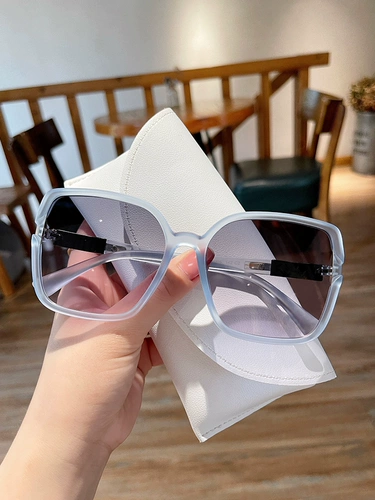 Модные белые солнцезащитные очки на солнечной энергии, защита от ультрафиолета, в корейском стиле, по фигуре