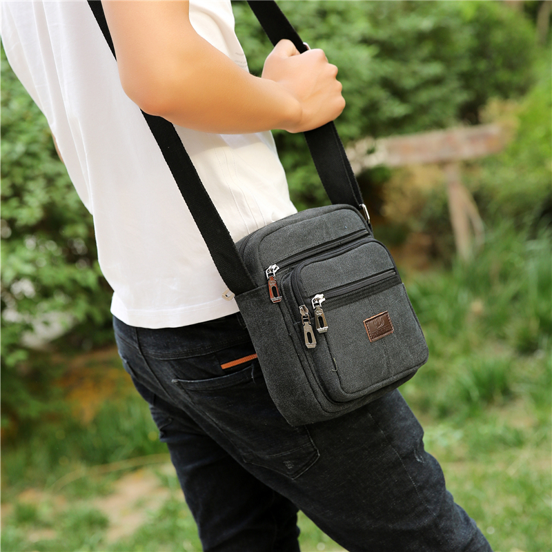 New Men Bag Packs Single Shoulder Bag Sports Little Boys Bag Tide Waterproof Oxford Cloth Diagonal Satchel Canvas Backpack Skew Span-Taobao