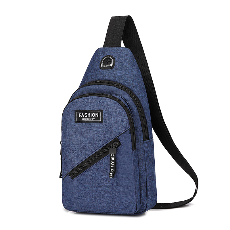 Men's bag chest bag 2021 new trendy nylon cloth backpack small shoulder bag men's work bag diagonal bag mobile phone bag