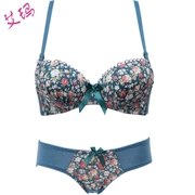Set / áo đơn in áo ngực Nhật Bản tập hợp trên quần lót nữ sinh viên thoải mái điều chỉnh áo ngực - Đồ lót thể thao
