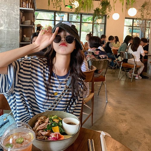 Летняя тонкая длинная брендовая футболка с коротким рукавом для отдыха, оверсайз, средней длины, с вышивкой