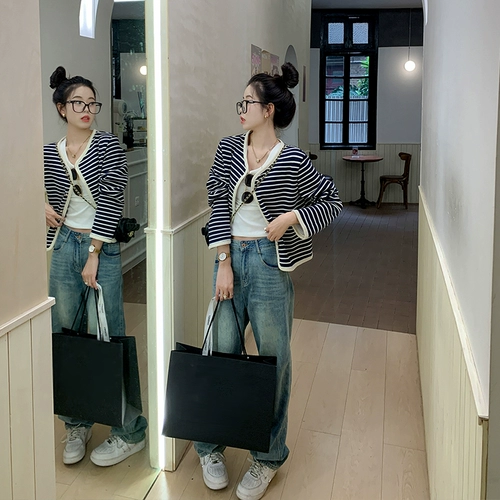 曾小咸 Модная весенняя ретро куртка для отдыха, короткий кардиган