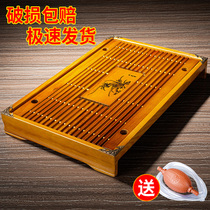 Modern minimalist tea tray drawer type drain household wooden tea maker table table table rectangular Tea Sea