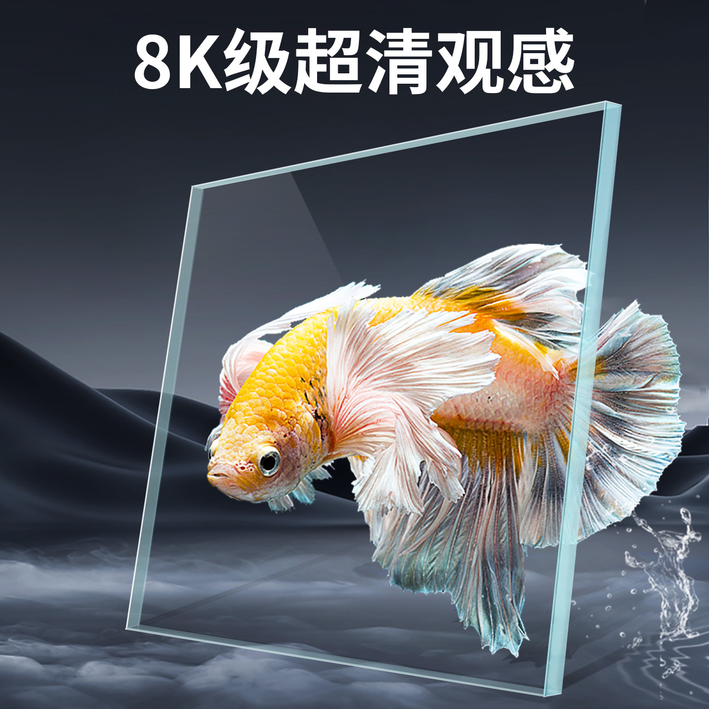 Chudi 2025 Ultra-Clear Rectangular Glass Goldfish Tank, Small Desktop Living Room Home Turtle Tank, Ecological Grass Tank