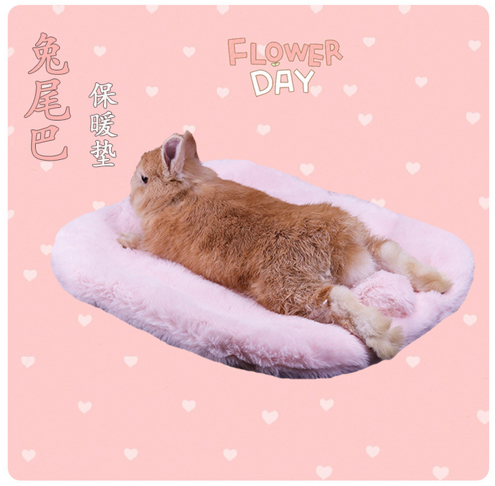 (Pudong Rabbit Forest) Rabbit Tail Warm Cotton Nest Mat Rabbit Chinchilla sleep comfortably and lie down to keep out the cold in winter