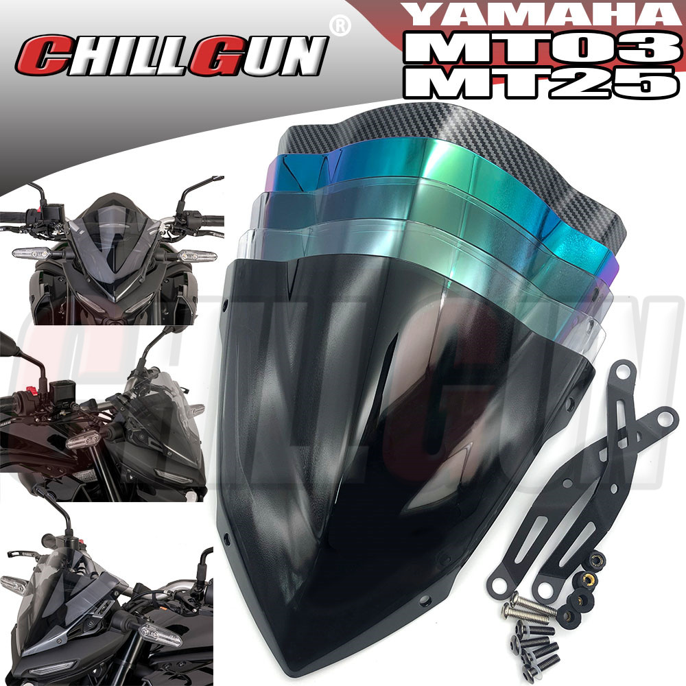 Applicable Yamaha MT03 MT25 20-23 years retrofitting front windshield windshield front wind mirror diversion hood-Taobao