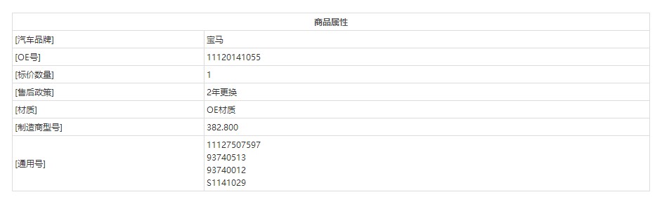 Аксессуар набор elring爱尔铃 发动机大修包11120141055适用于宝马m54e46 e60 e53 Point Bean