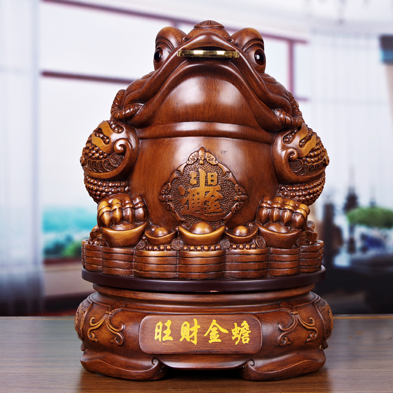 Golden toad lucky ornaments open large shop opening practical gifts housewarming new home living room Wang Feng Shui decoration