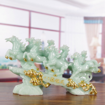Eight Jun Majestic Horse Pendulum Pieces of Finance Eight Jun Tutu Handicraft Style Furnishing Office Owner Desktop Decorations