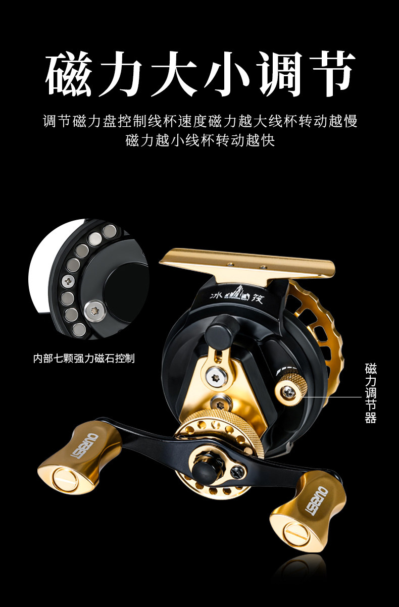 Ice удочкой 尚虞冰魄冰钓竿双稍大导环冬钓排缝竿筏竿超短便携小伐竿冰钓装备