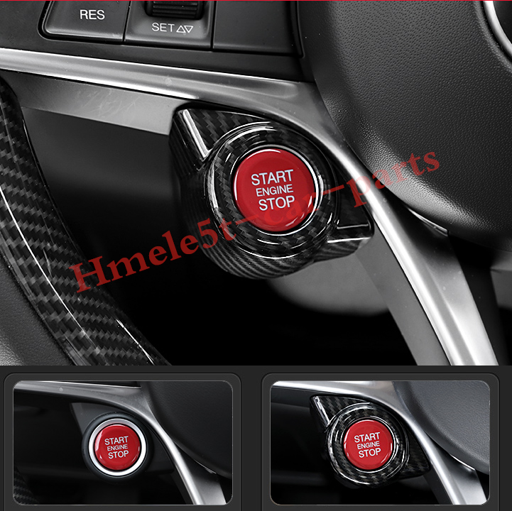 For Alfa Romeo Giulia 2017 2019 Carbon Fiber Engine Start
