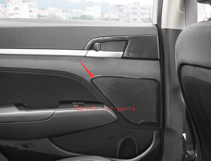Fit For Hyundai Elantra 20172020 Carbon fiber Stainless Door Speaker