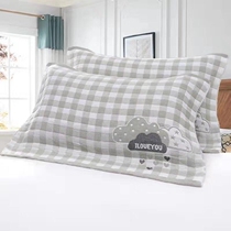 Cotton gauze pillow towel a pair of couples cotton pillow turban soft sweat absorption Four Seasons European adult scarf