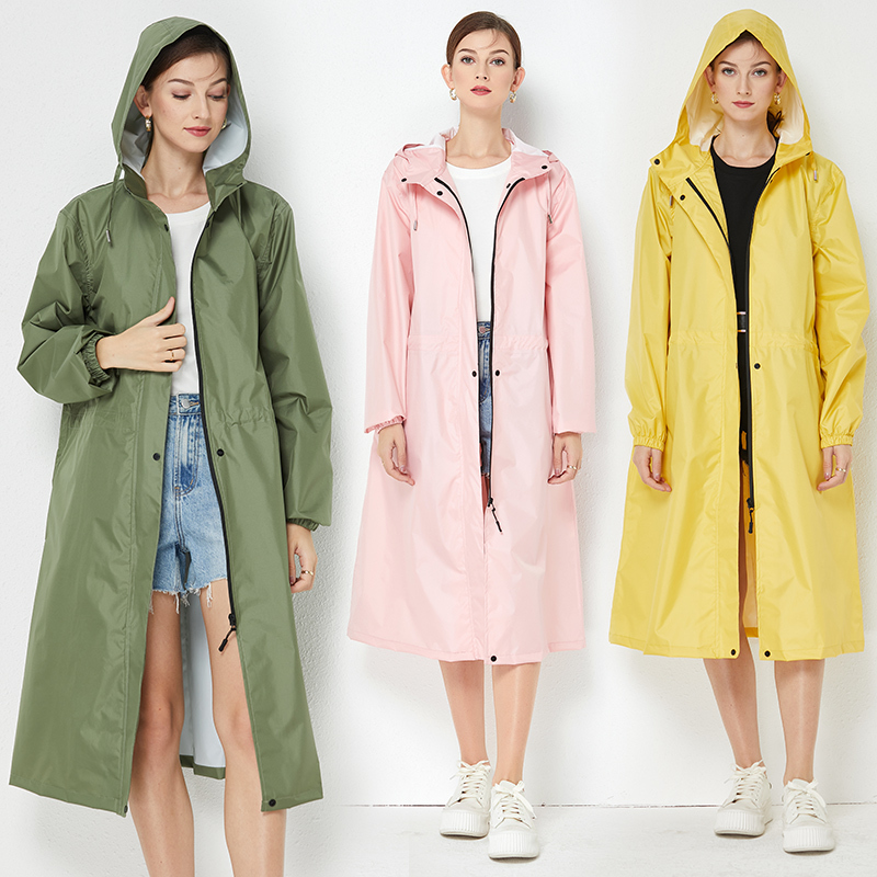 Fashionable Raincoat for Women, Long Full-Body Storm-Proof Outdoor Hiking One-Piece Windbreaker Jacket for Men, Rain Poncho for Golf